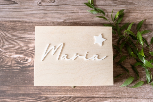 Holzbox Sternenkind "Stern" - personalisiert